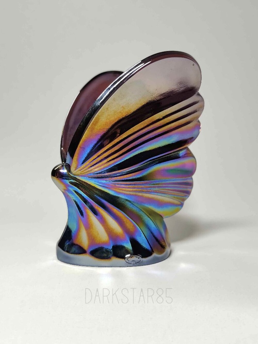 Fenton Amethyst Carnival Glass Butterfly Figurine Vintage